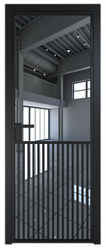 Алюминиевая межкомнатная  дверь Модель  15AG