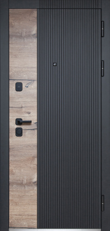 Входная дверь квартирная Luxor 2МДФ Дуб Вертикаль НЕО