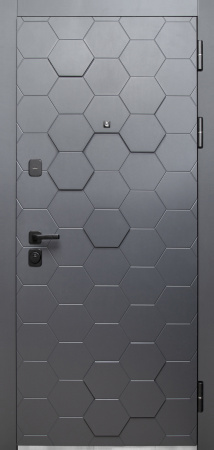 Входная дверь квартирная Luxor 2МДФ 3D Зеркало Фацет велюр белый софт