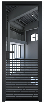 Алюминиевая межкомнатная  дверь Модель  16AG