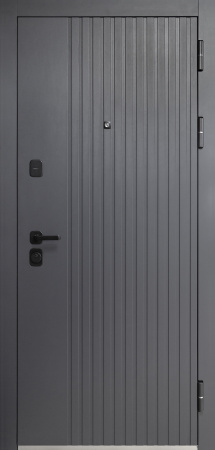 Входная дверь квартирная Luxor 2МДФ Вертикаль Эмалит Белый